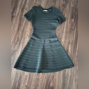 Sandro dress. Used size 2. Knit with ribbing. Short fit and flare.